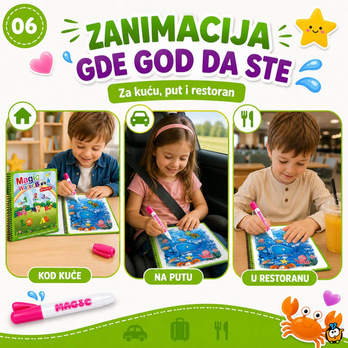 Magična vodena bojanka za decu – boji samo vodom