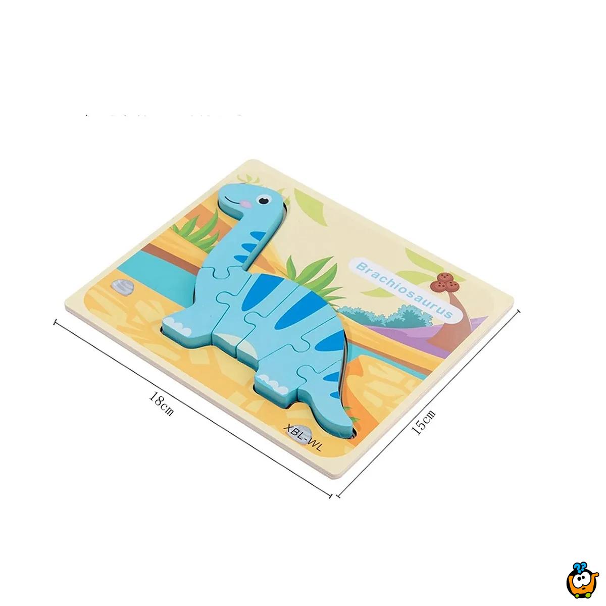 3D Dino kreativne drvene puzle razigranih motiva i boja