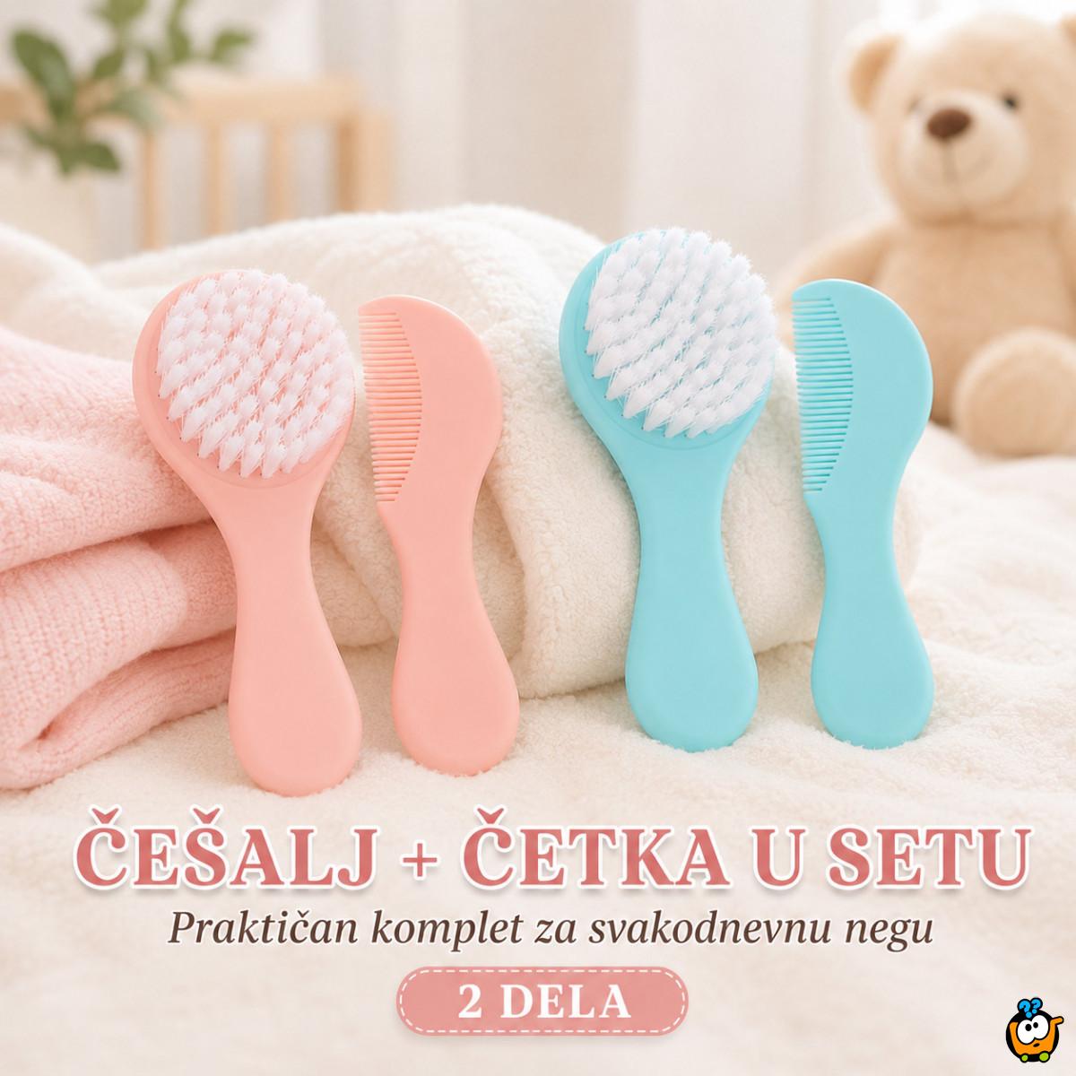 Meki bebi set - Češalj i četka za nežnu negu kose