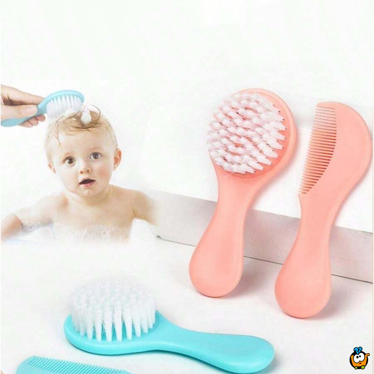 Meki bebi set češlja i četke za negu bebine kose
