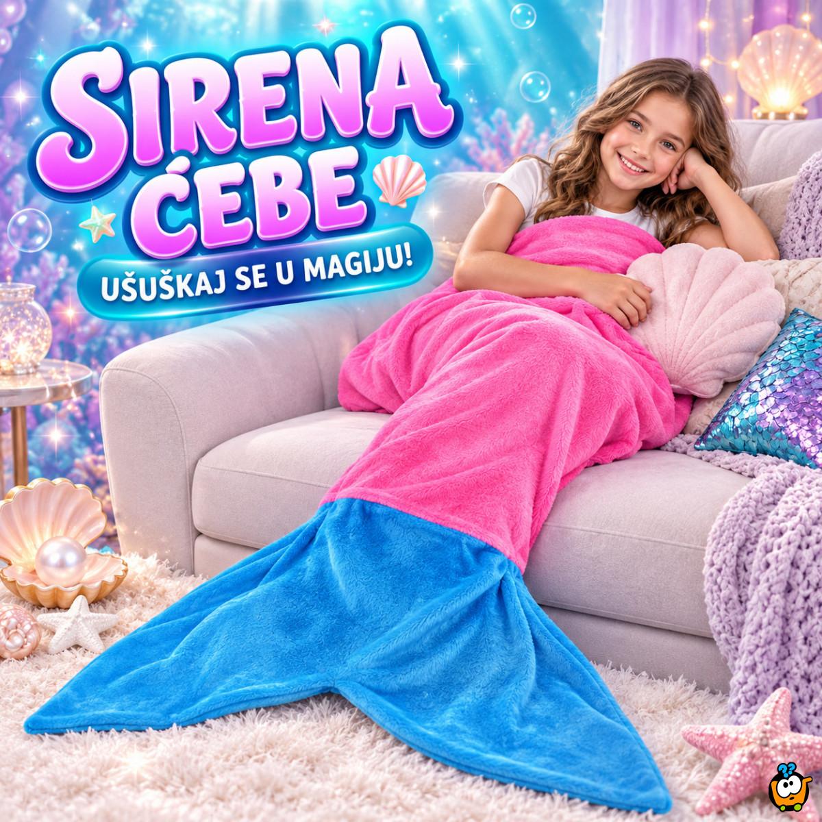 Mermaid Blanket - Plišano Sirena ćebe roze-plavo