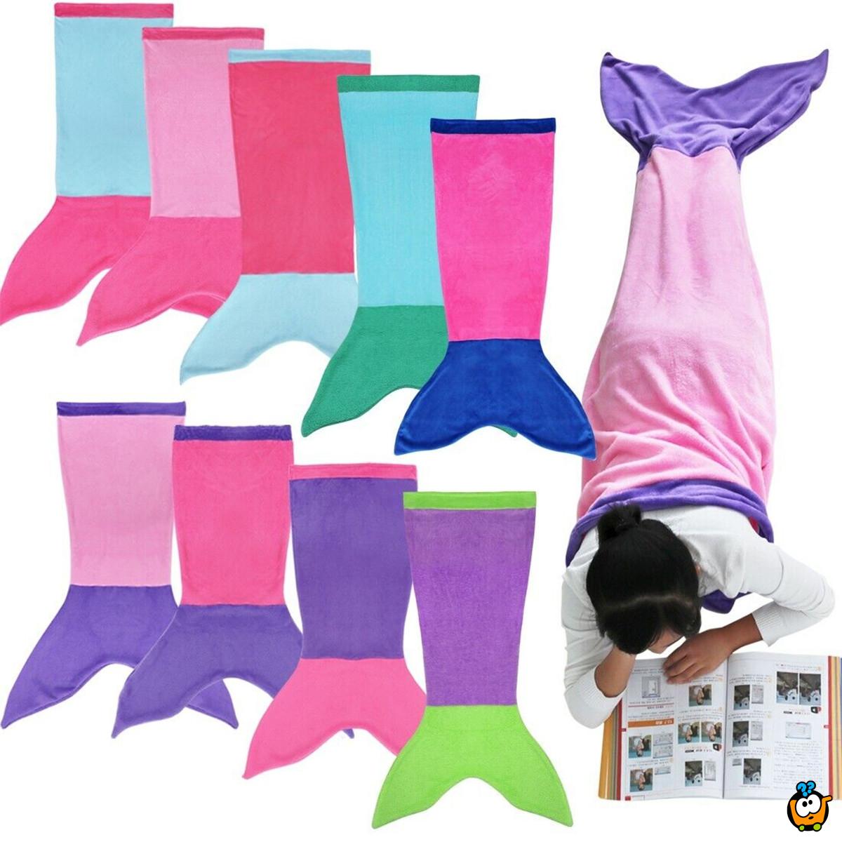 Mermaid Blanket - Plišano Sirena ćebe roze-plavo