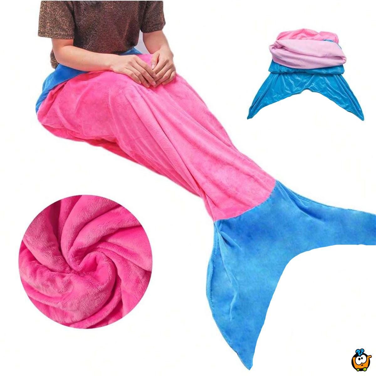 Mermaid Blanket - Plišano Sirena ćebe roze-plavo