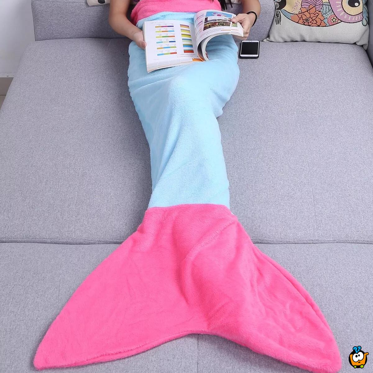 Mermaid Blanket - Plišano Sirena ćebe roze-plavo