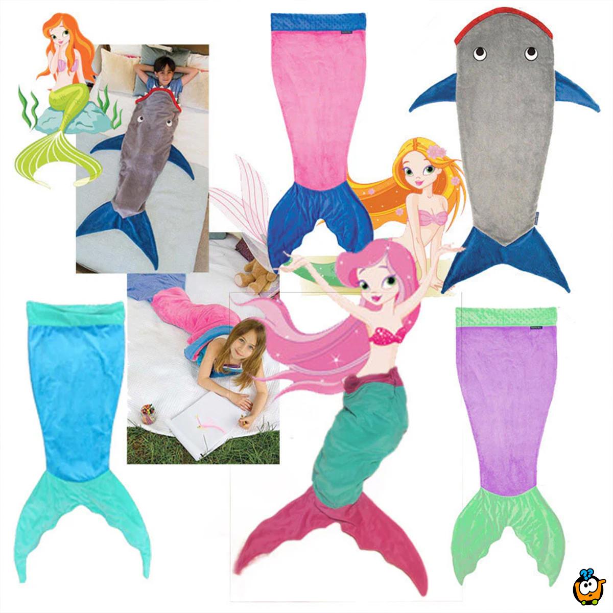 Mermaid Blanket - Plišano Sirena ćebe roze-plavo