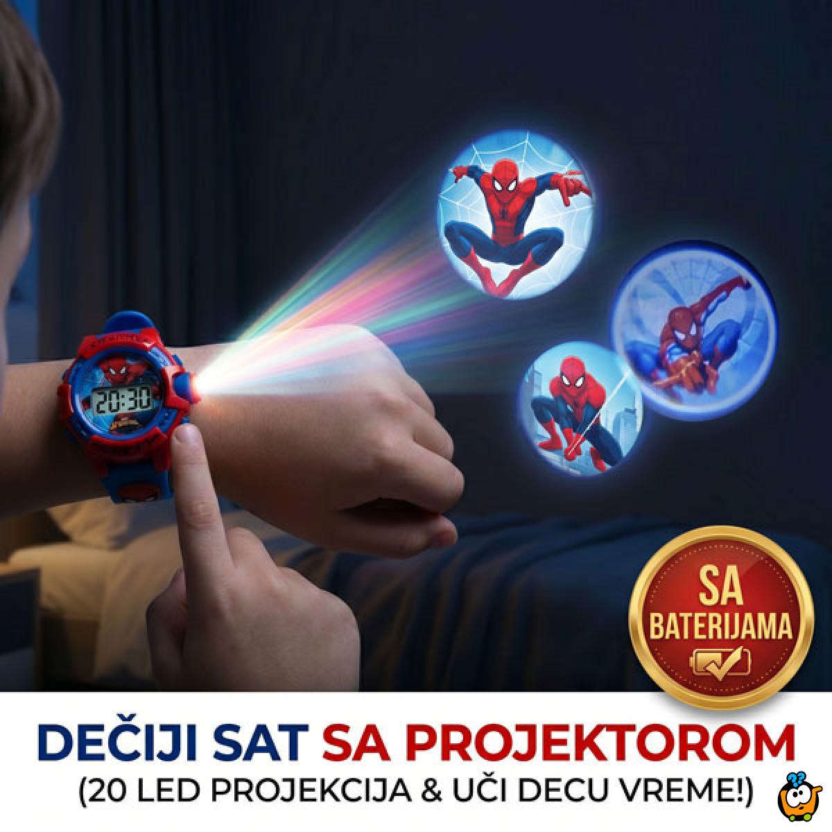 Spajdermen Digitalni Projektor za Dečake - Sat sa 20 LED Projekcija