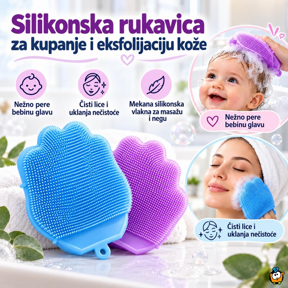Silikonska rukavica za kupanje i eksfolijaciju kože