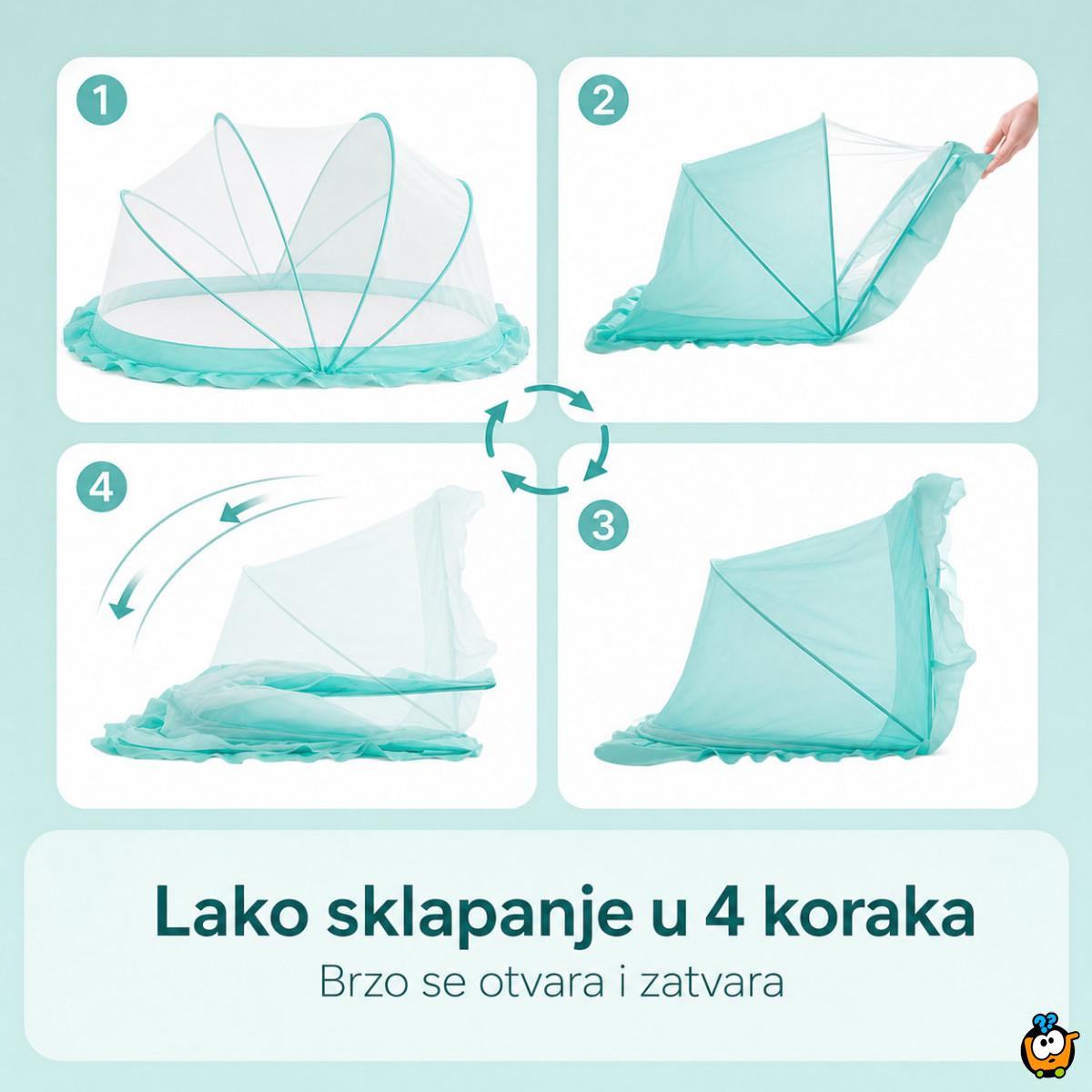 Zaštitna mrežica protiv komaraca za bebe – za kolica, krevetac i kolevku