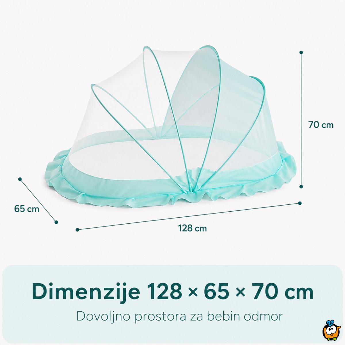 Zaštitna mrežica protiv komaraca za bebe – za kolica, krevetac i kolevku