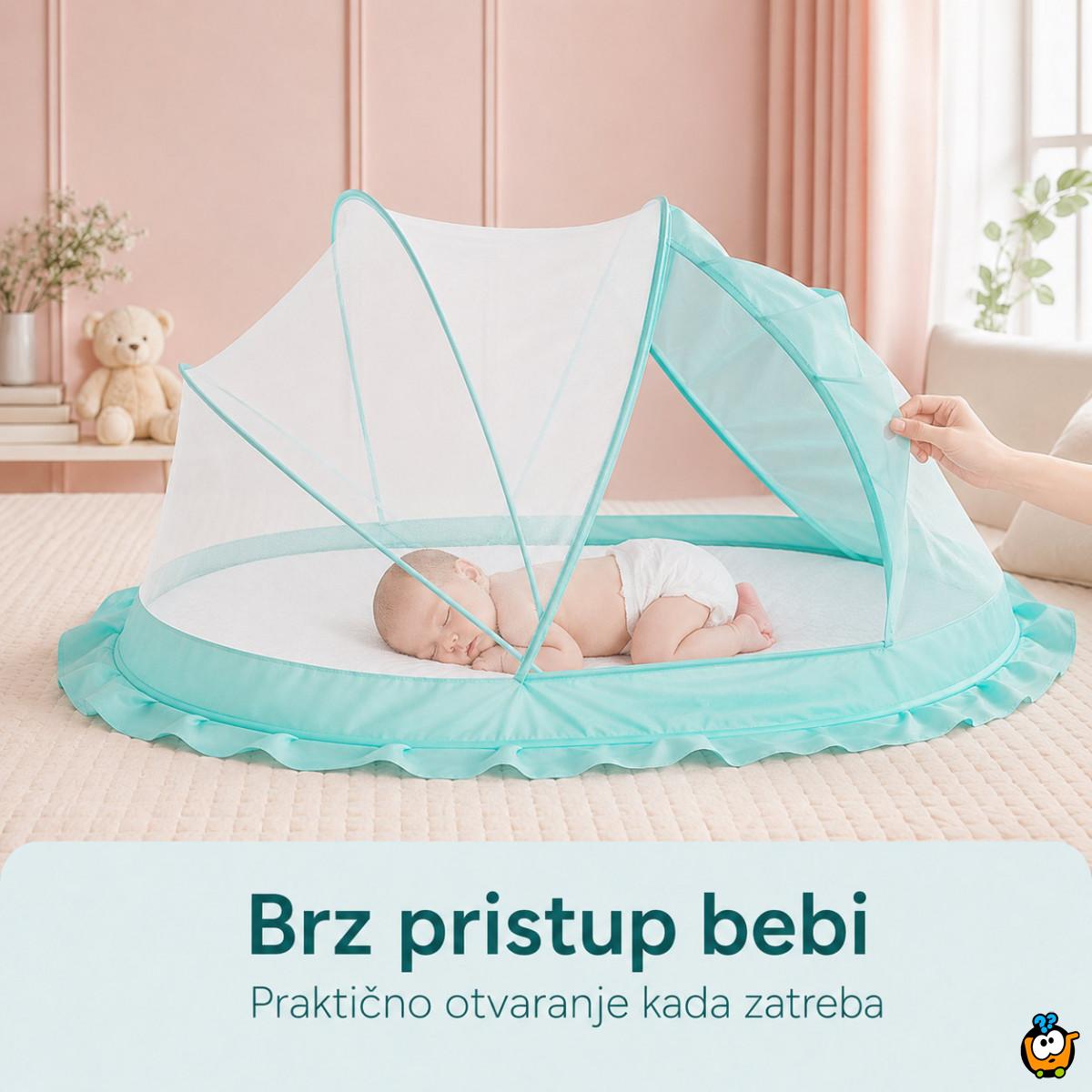 Zaštitna mrežica protiv komaraca za bebe – za kolica, krevetac i kolevku