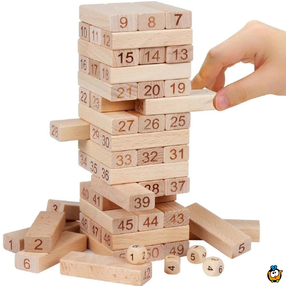 Mini Jenga drveni toranj - društvena igra