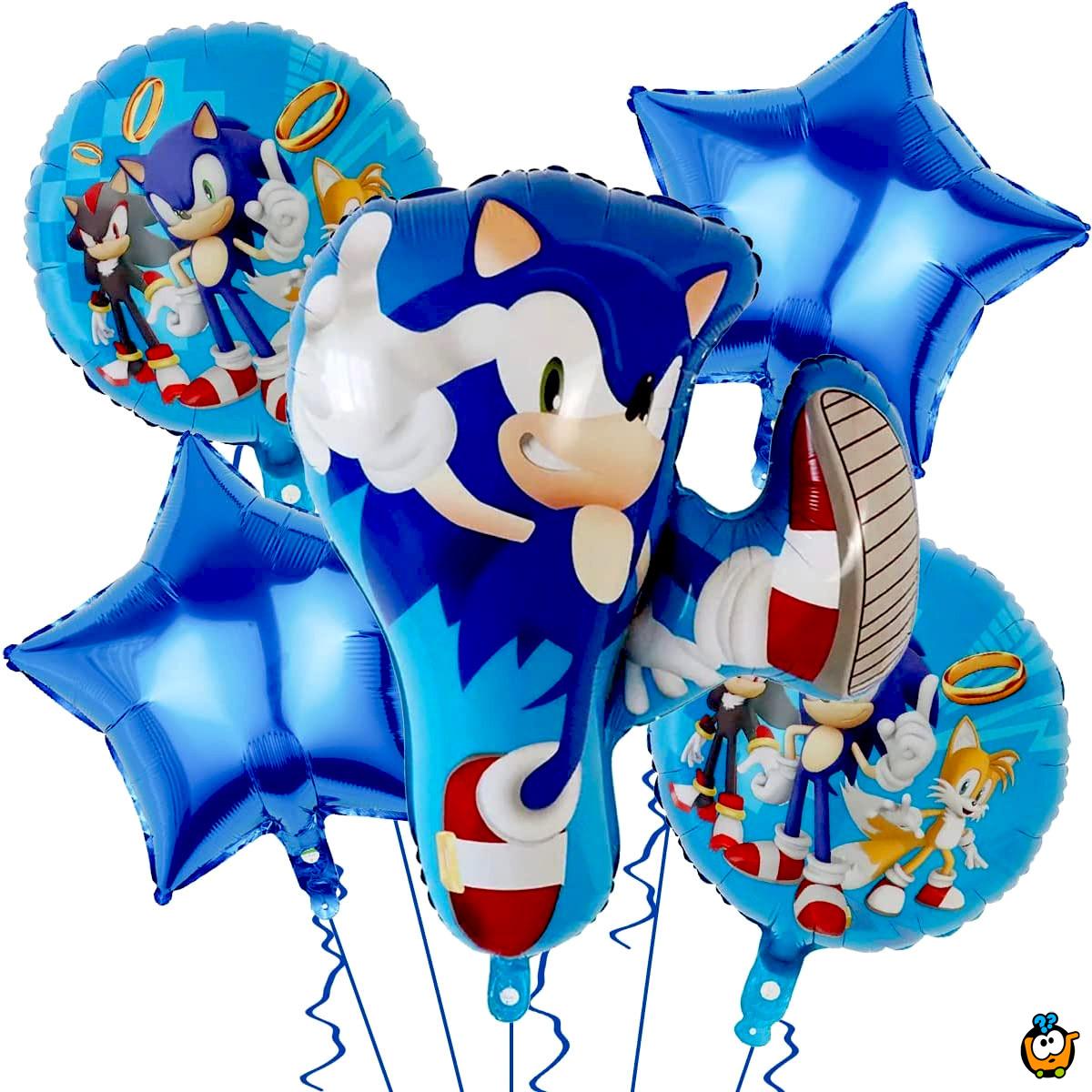 Round Sonic Baloon - Okrugli dečiji balon sa likovima iz Sonika