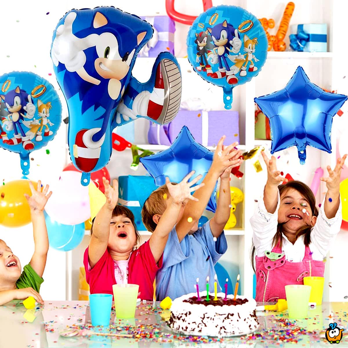 Round Sonic Baloon - Okrugli dečiji balon sa likovima iz Sonika