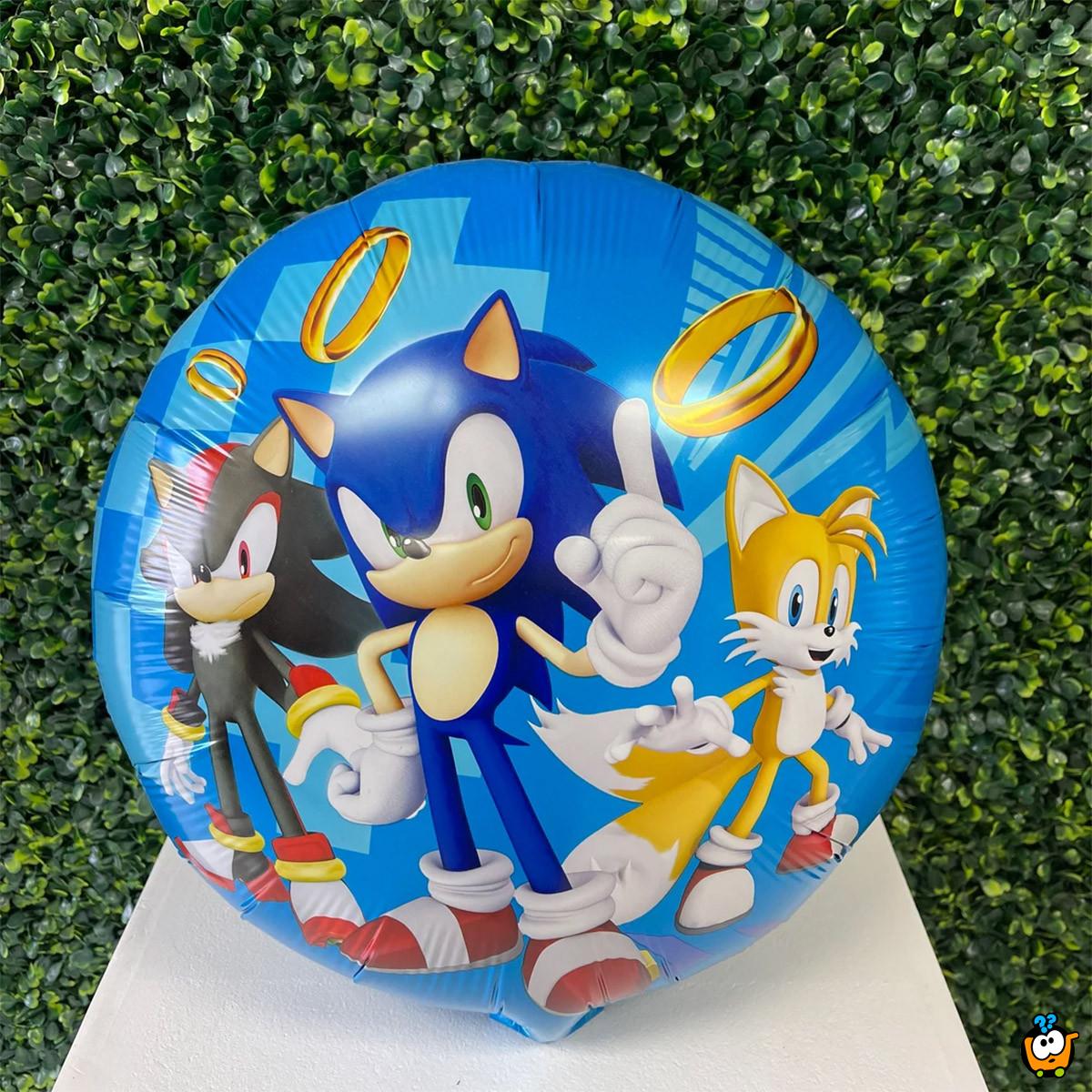 Round Sonic Baloon - Okrugli dečiji balon sa likovima iz Sonika