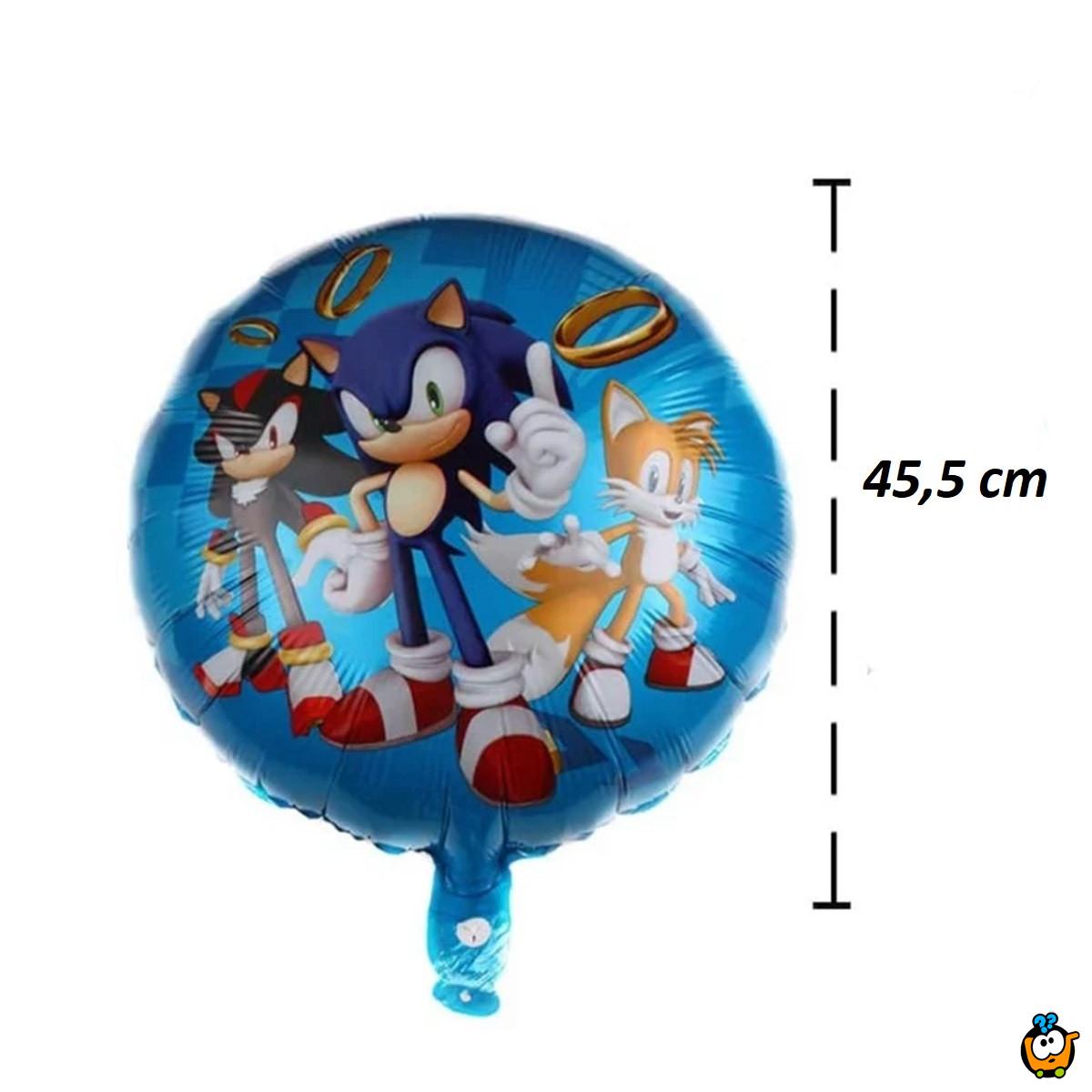 Round Sonic Baloon - Okrugli dečiji balon sa likovima iz Sonika