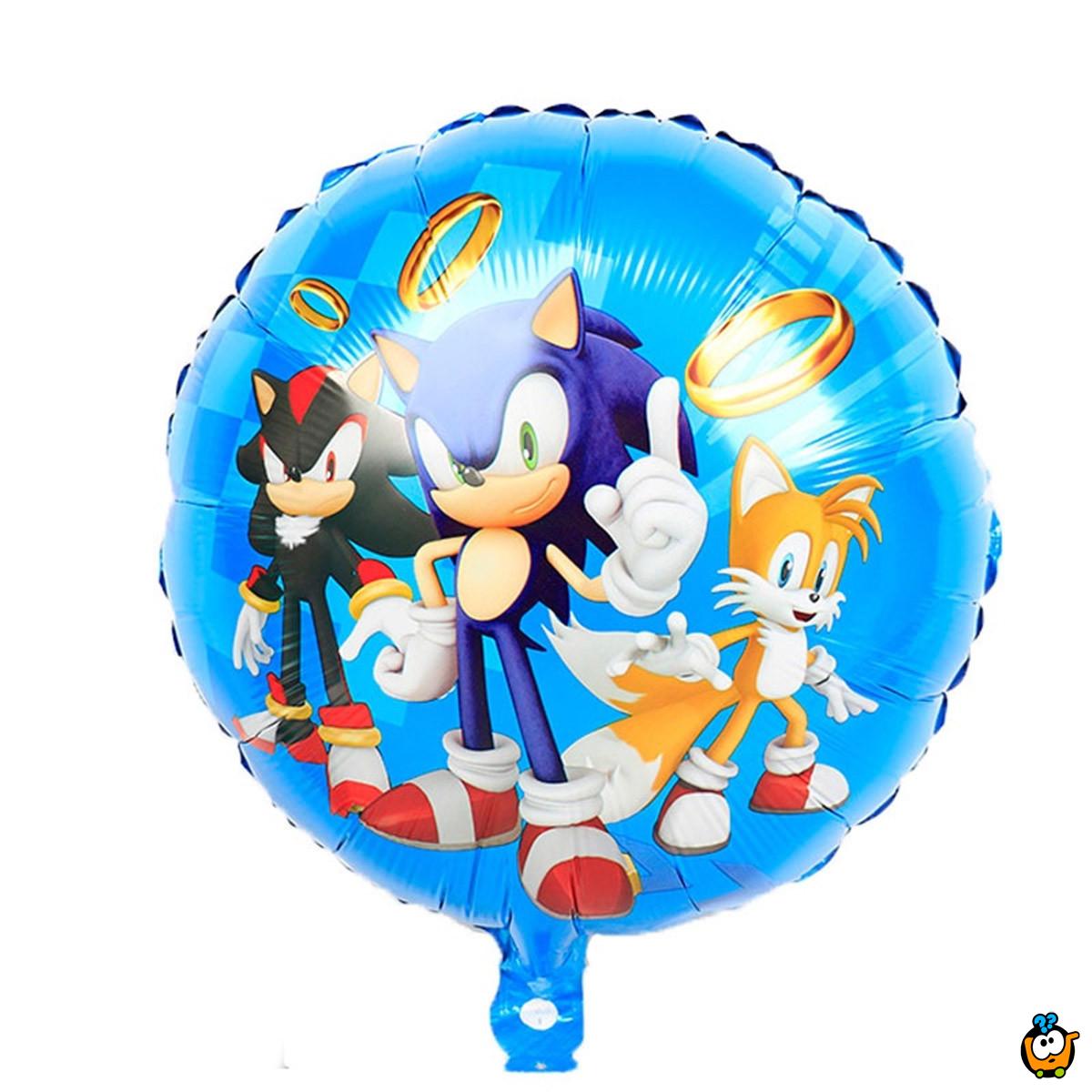 Round Sonic Baloon - Okrugli dečiji balon sa likovima iz Sonika