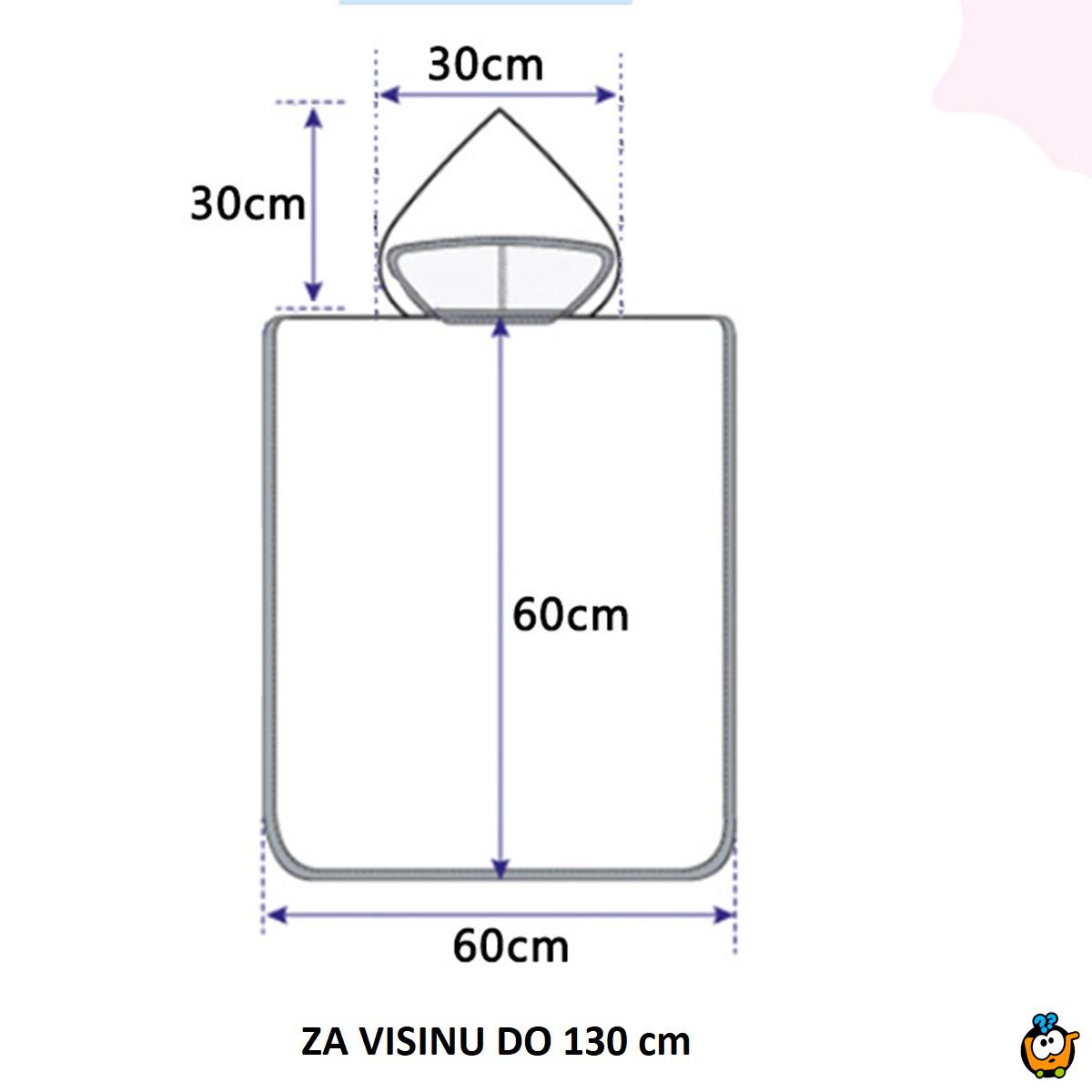 Pončo peškir - Dečiji peškir sa kapuljačom u super dezenima
