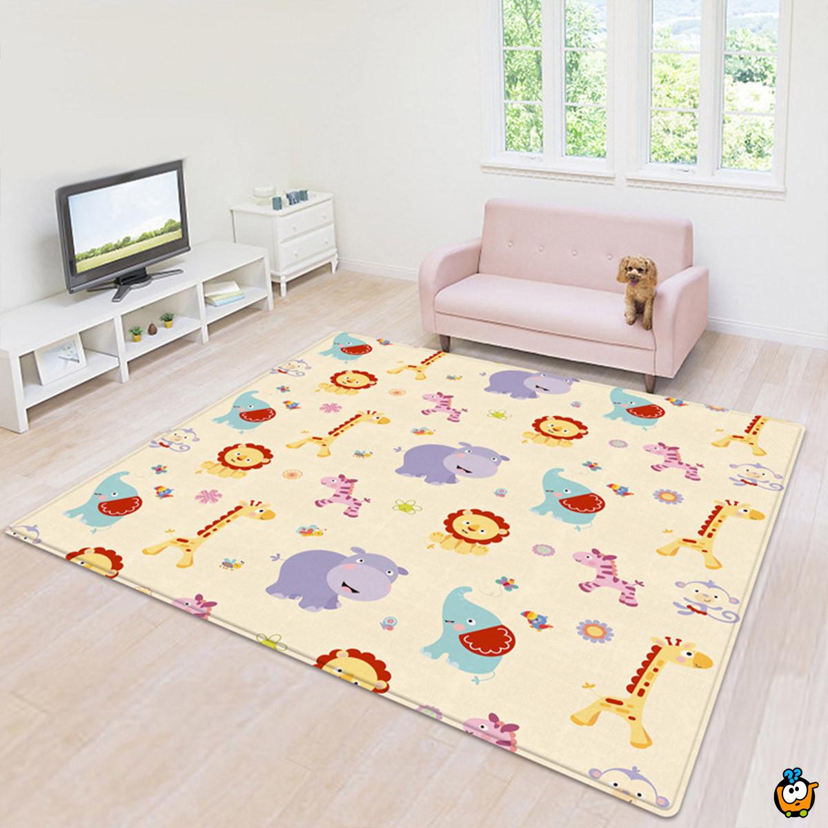 Baby play mat - dvostrana podna prostirka za bebe u poklon pakovanju 180x150cm