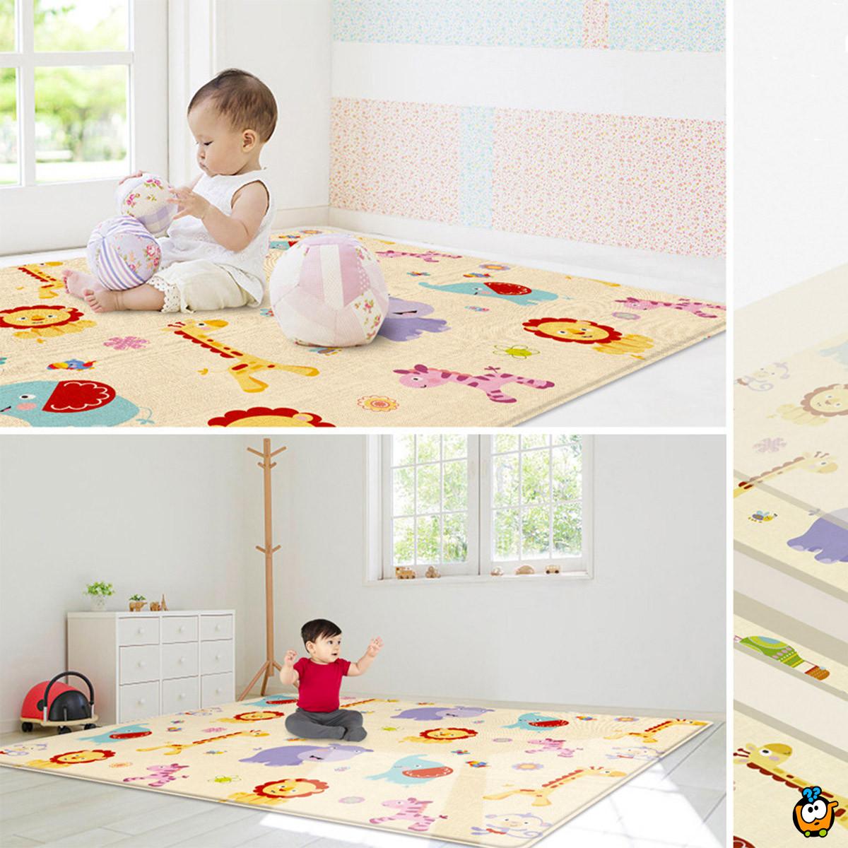 Baby play mat - dvostrana podna prostirka za bebe u poklon pakovanju 180x150cm