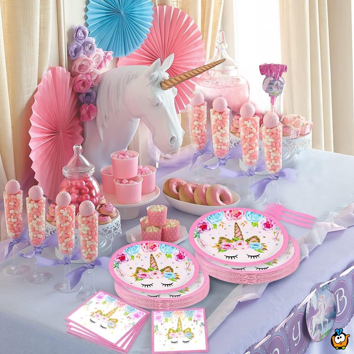 Unicorn rođendanske salvete za devojčice