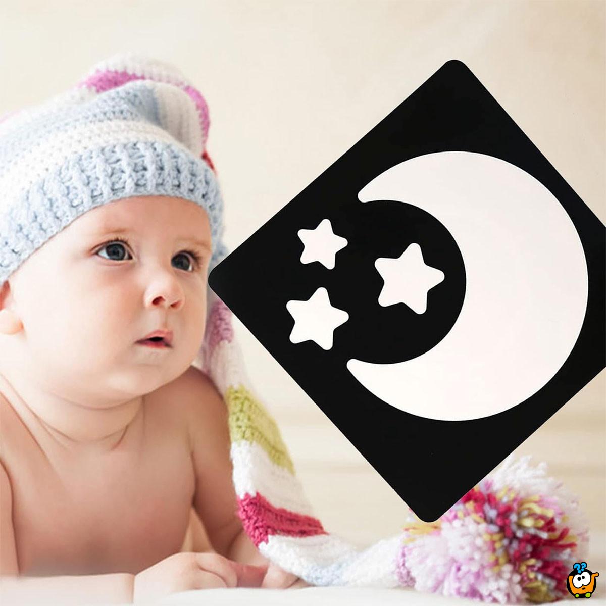 Baby Vision level 1 - crno-bele edukativne kartice za bebe (0-3 meseca)