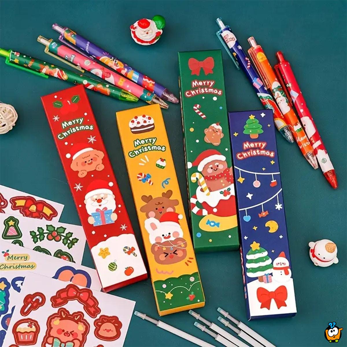 Christmas Pen - praznično pakovanje od pet gel hemijskih olovaka