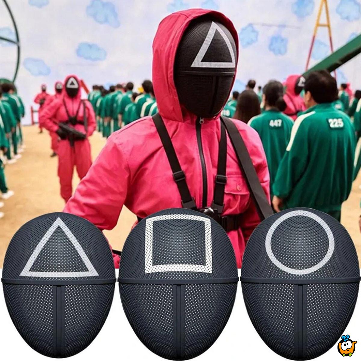 Maska iz serije Squid Game - autentičan izgled za svaku priliku