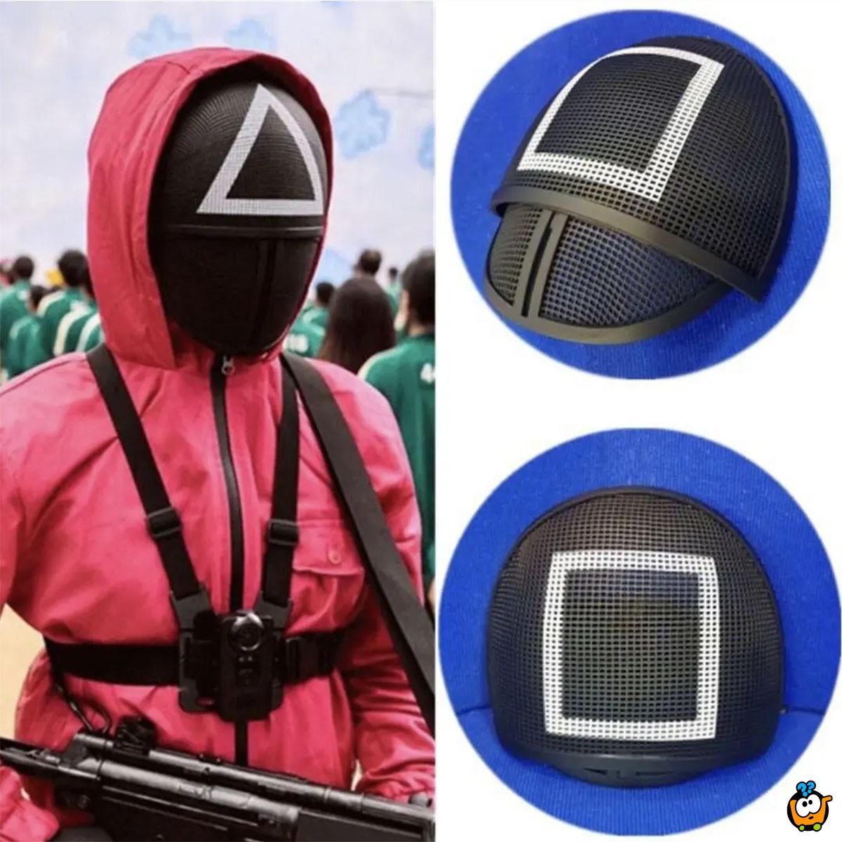 Maska iz serije Squid Game - autentičan izgled za svaku priliku