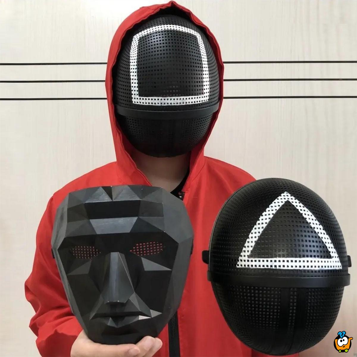 Maska iz serije Squid Game - autentičan izgled za svaku priliku