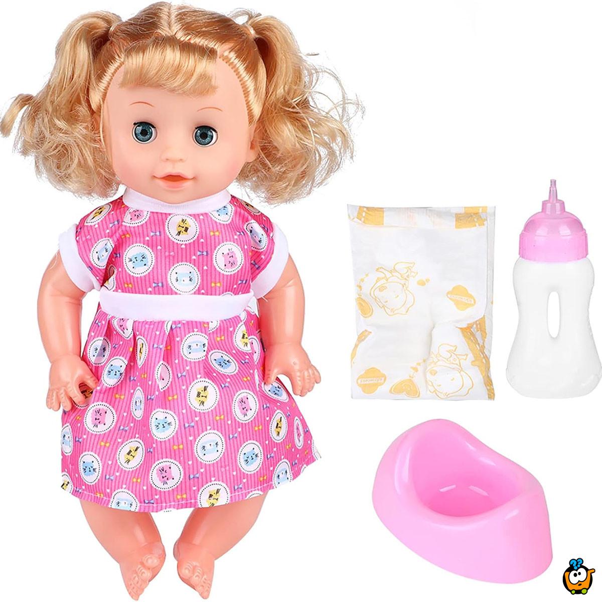 4u1 set - Interaktivna lutka sa flašicom, pelenom i nošom
