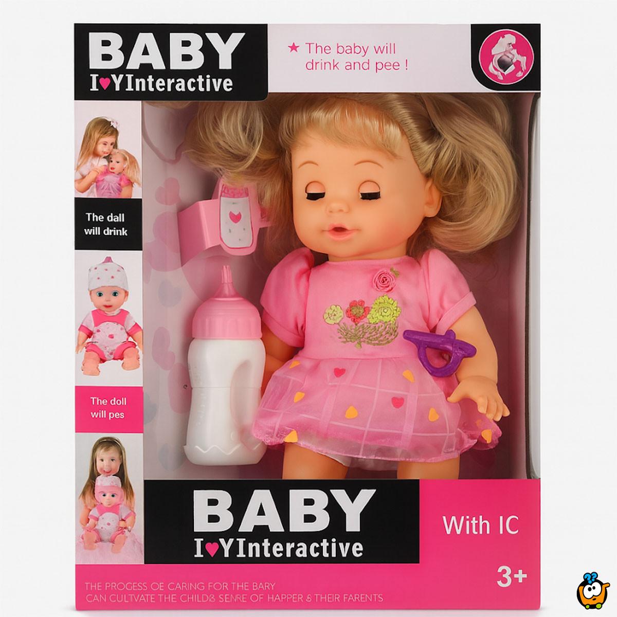 4u1 set - Interaktivna lutka sa flašicom, pelenom i nošom