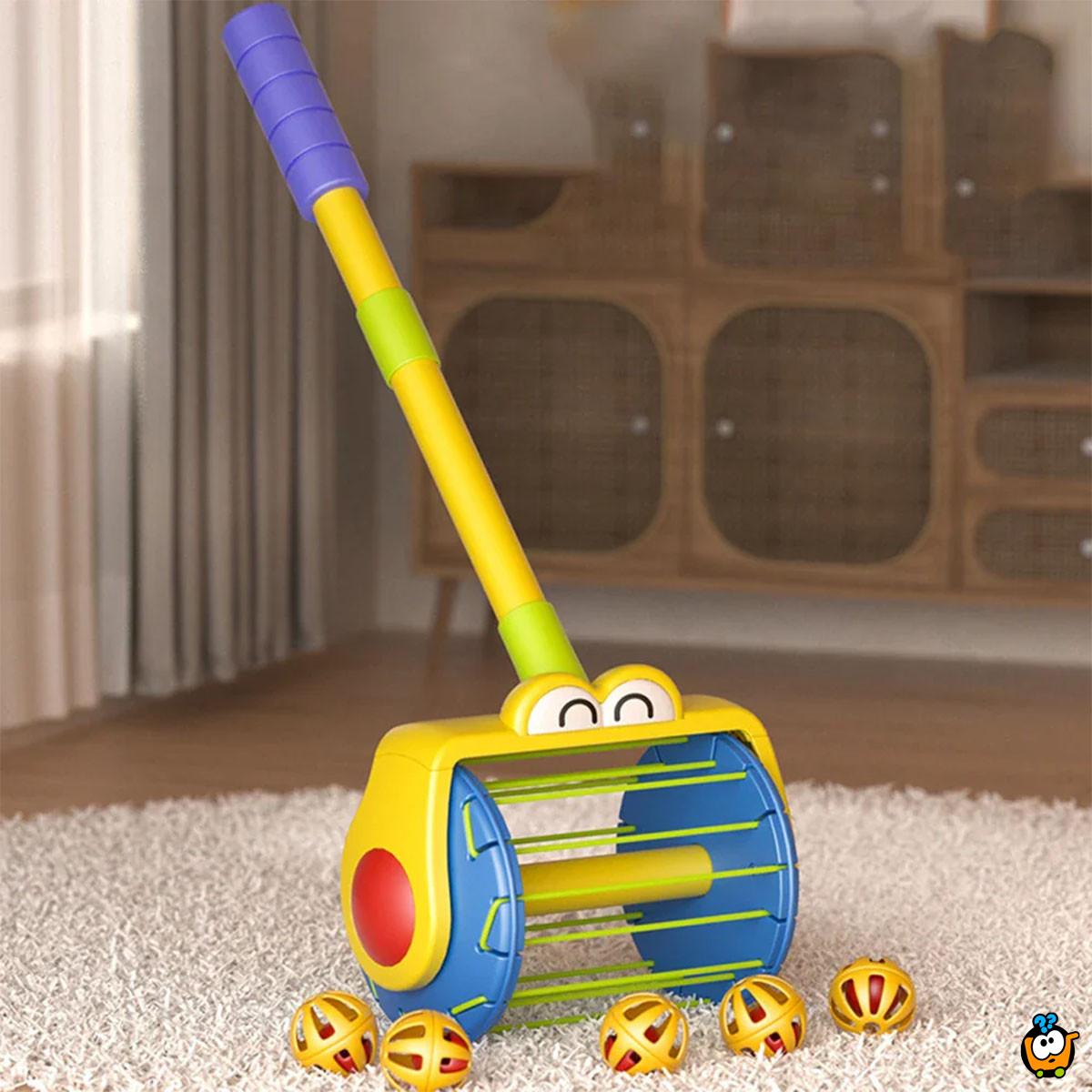 Mega interaktivni set za decu - Rotacioni automobil + sakupljač loptica