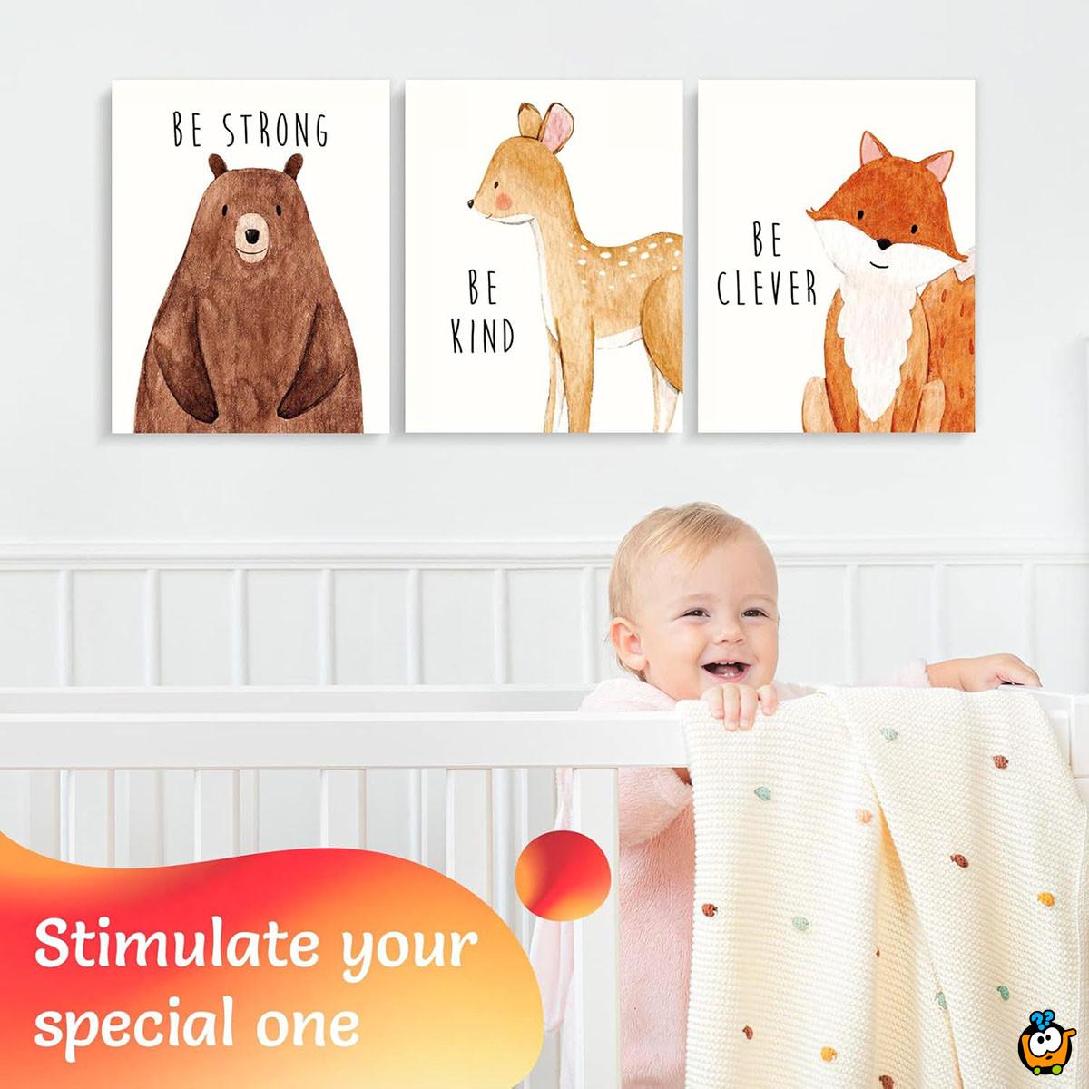 Veseli životinjski posteri za dečiju sobu