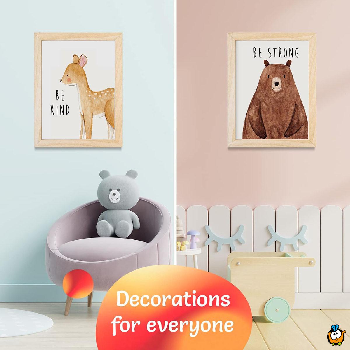 Veseli životinjski posteri za dečiju sobu