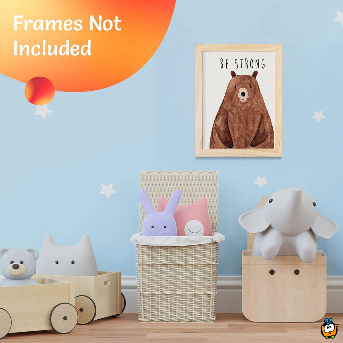 Veseli životinjski posteri za dečiju sobu