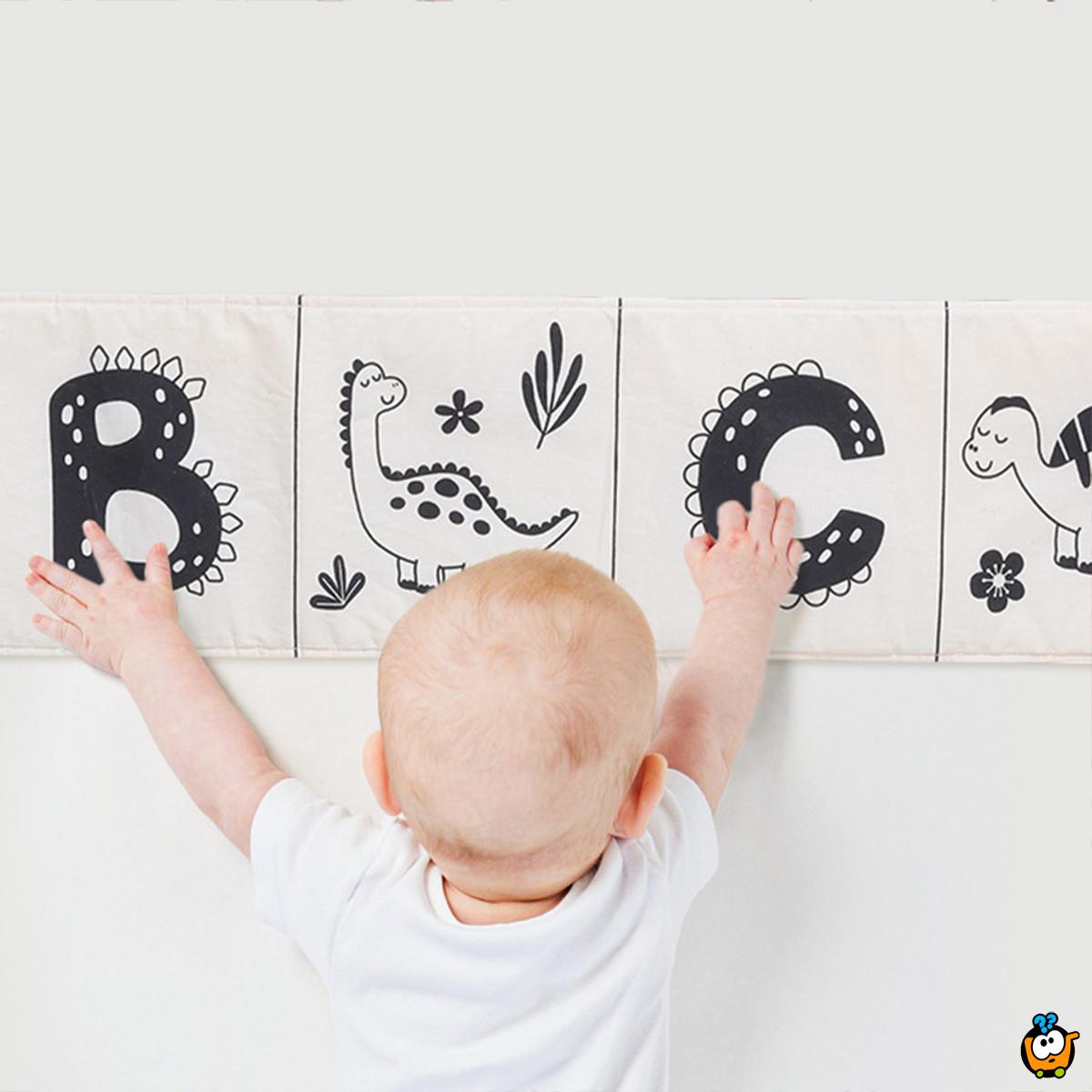 Cotton Vision Fence - Pamučna crno-bela ogradica za bebinu kolevku