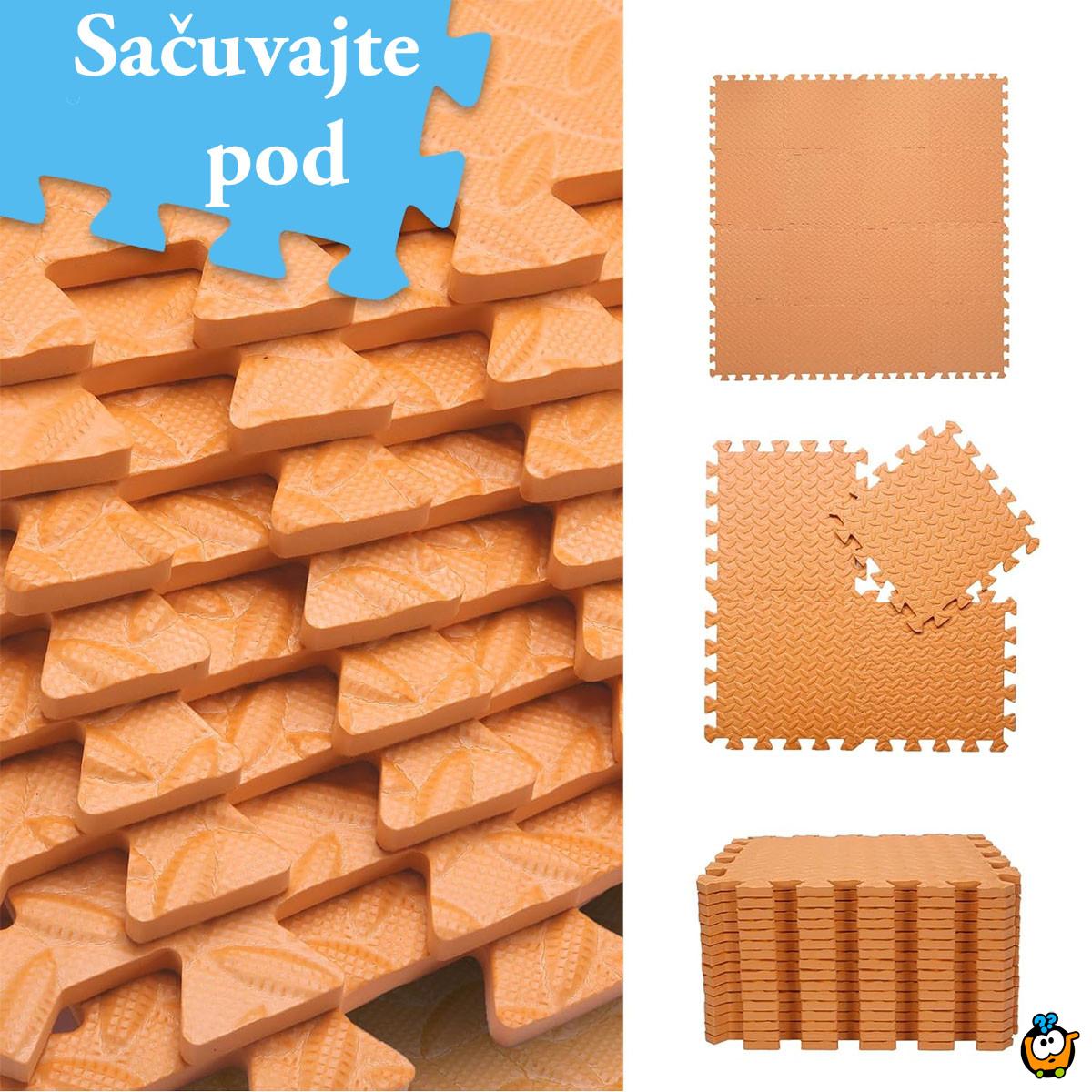 EVA kocke narandžaste boje set od 4 kom - mekana podna podloga