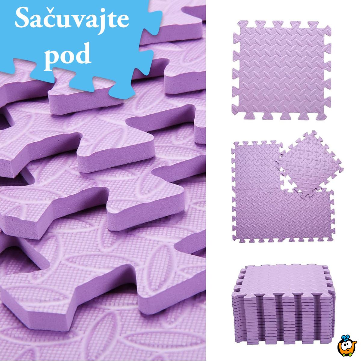 EVA kocke lila boje set od 4 kom - mekana podna podloga