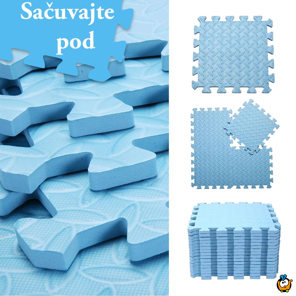 EVA kocke plave boje set od 4 kom - mekana podna podloga