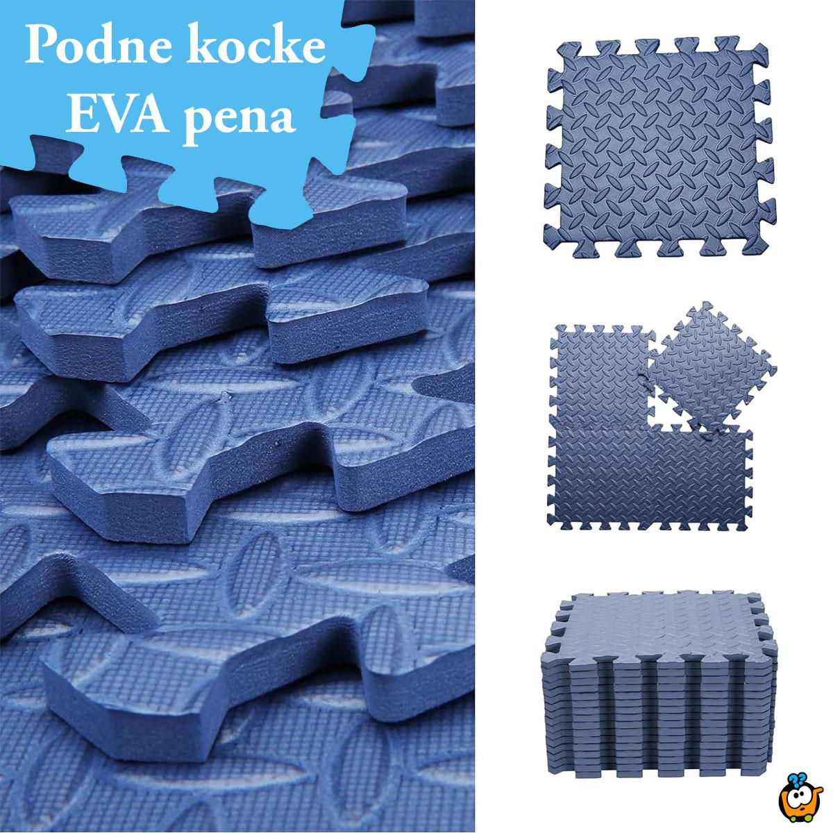 EVA kocke teget boje set od 4 kom - mekana podna podloga