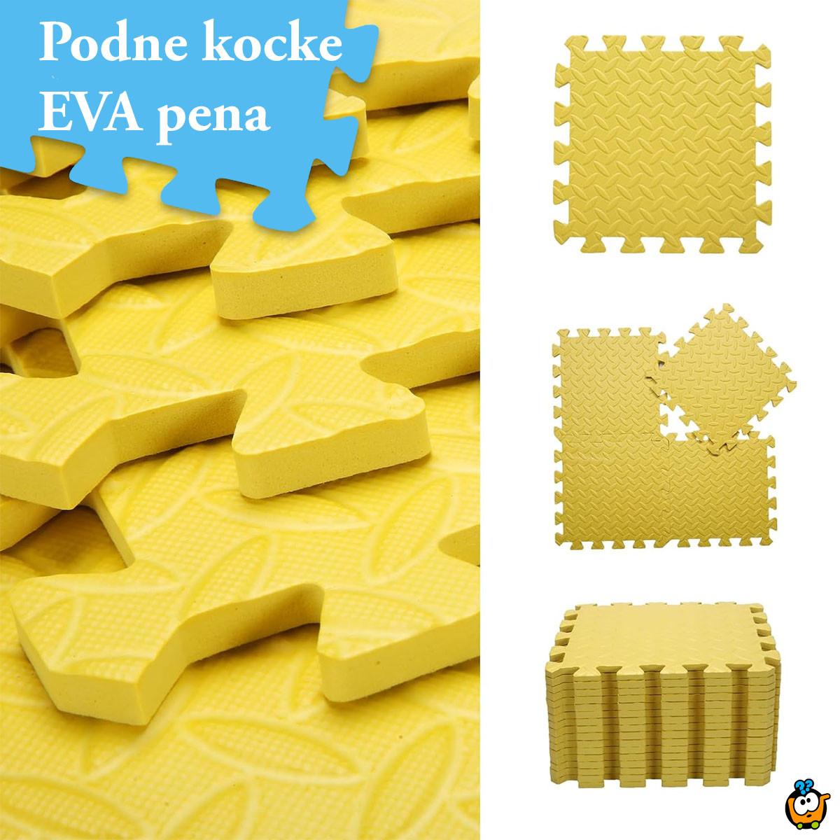EVA kocke žute boje set od 4 kom - mekana podna podloga