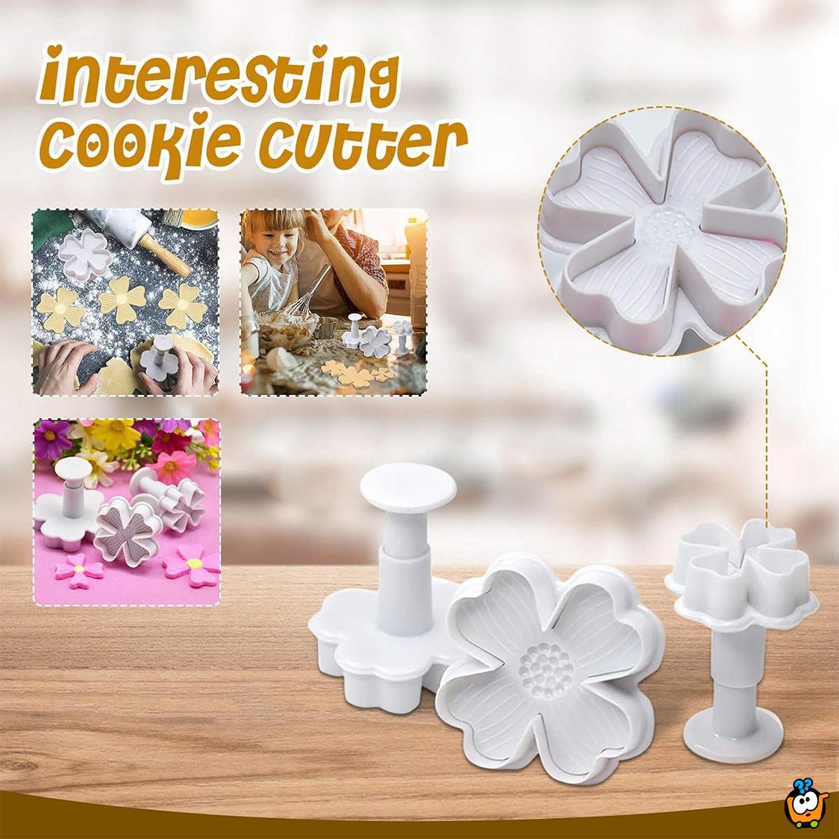 Cookie cutter – 3 u 1 cvetne modle za testo