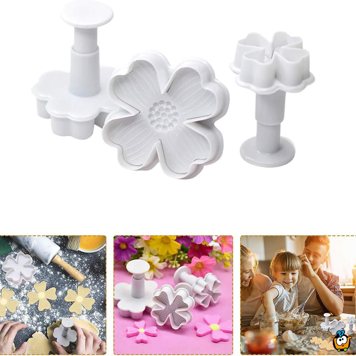 Cookie cutter – 3 u 1 cvetne modle za testo
