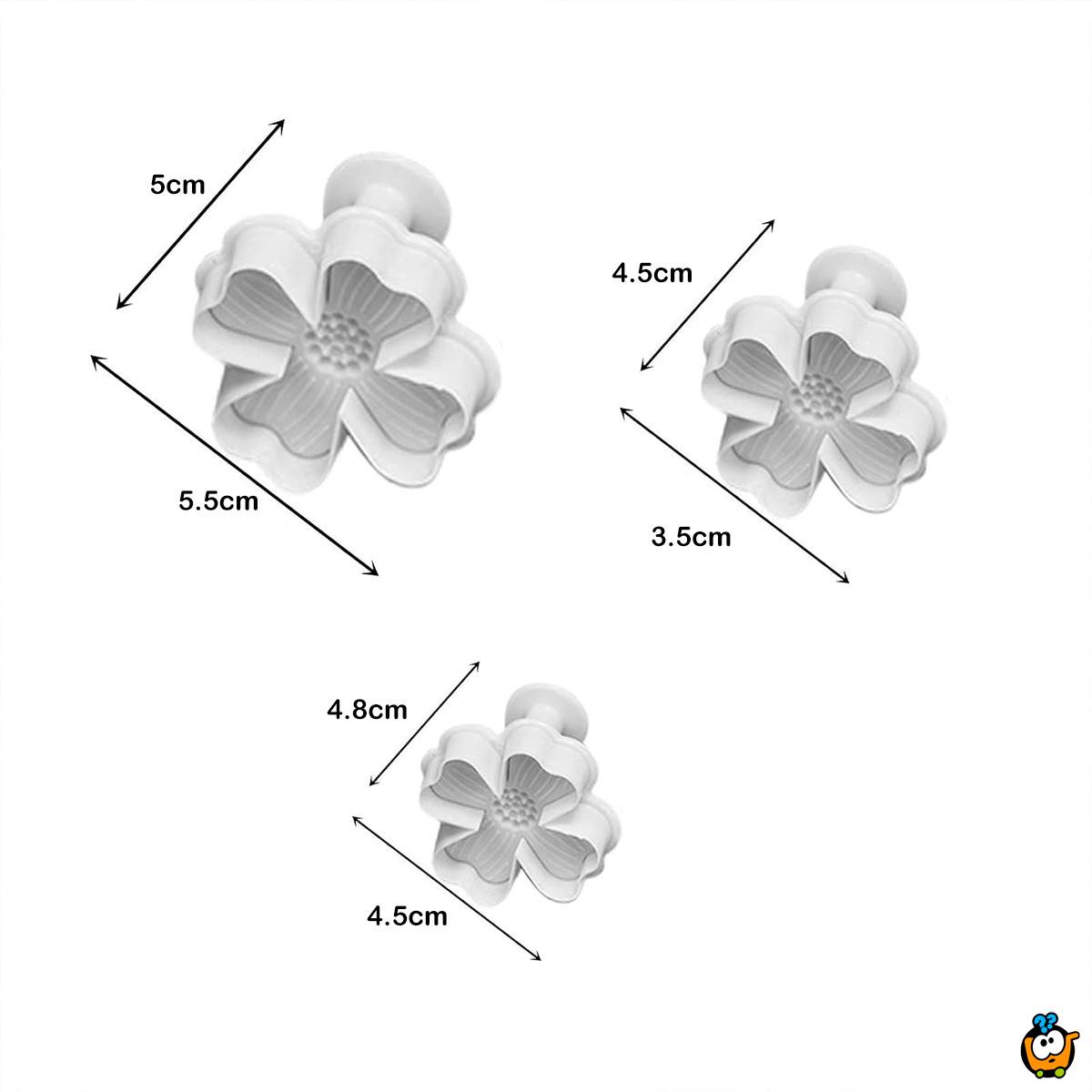 Cookie cutter – 3 u 1 cvetne modle za testo
