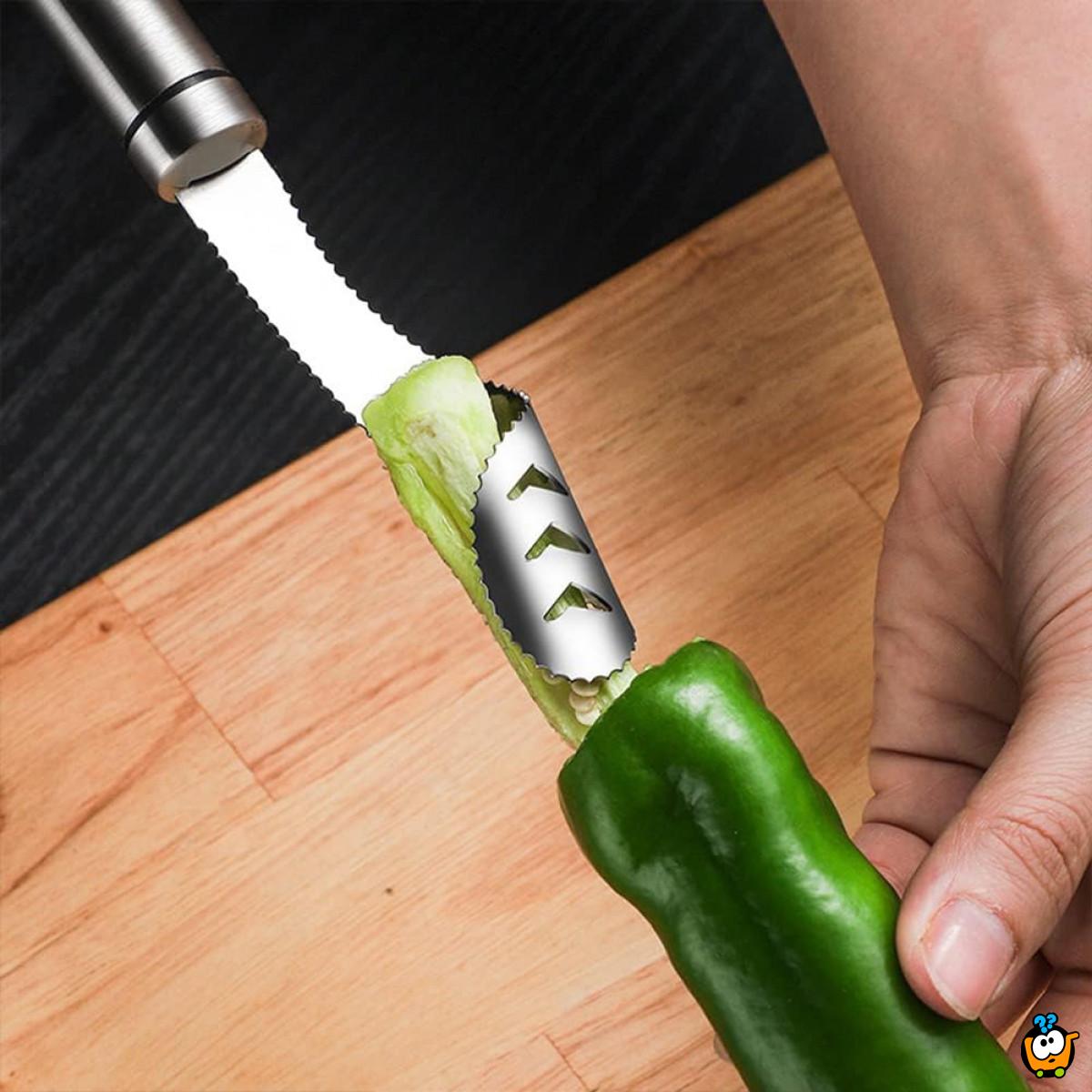 Praktičan nožić  za brzo čišćenje paprika