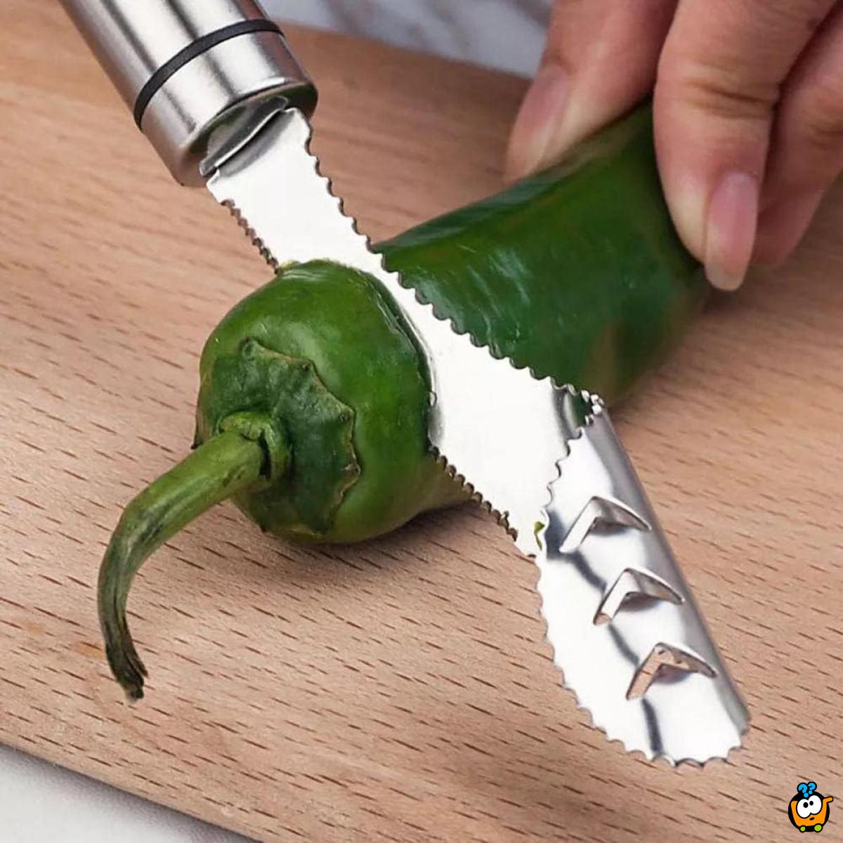 Praktičan nožić  za brzo čišćenje paprika