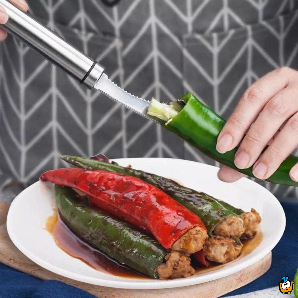 Praktičan nožić  za brzo čišćenje paprika