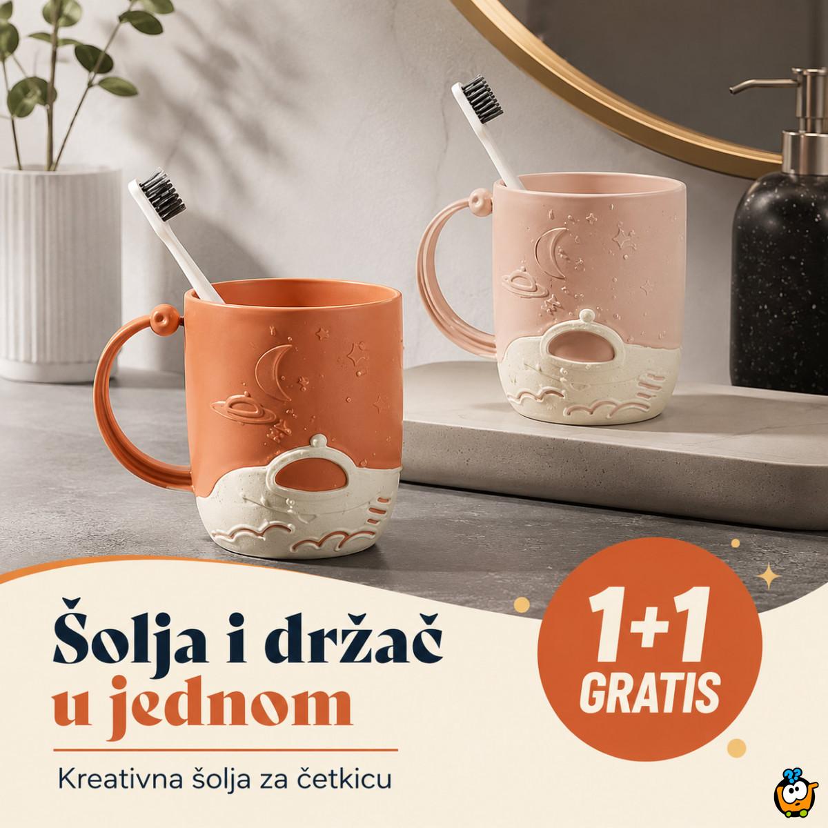 1+1 GRATIS Kreativna šolja za piće i odlaganje četkice za zube