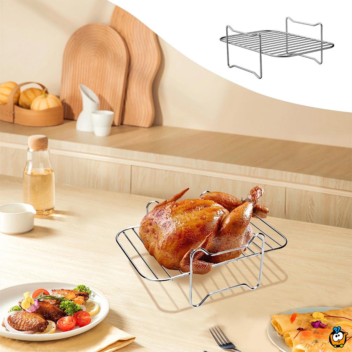 Ovalna rešetka za brzu pripremu jela u air fryer-u