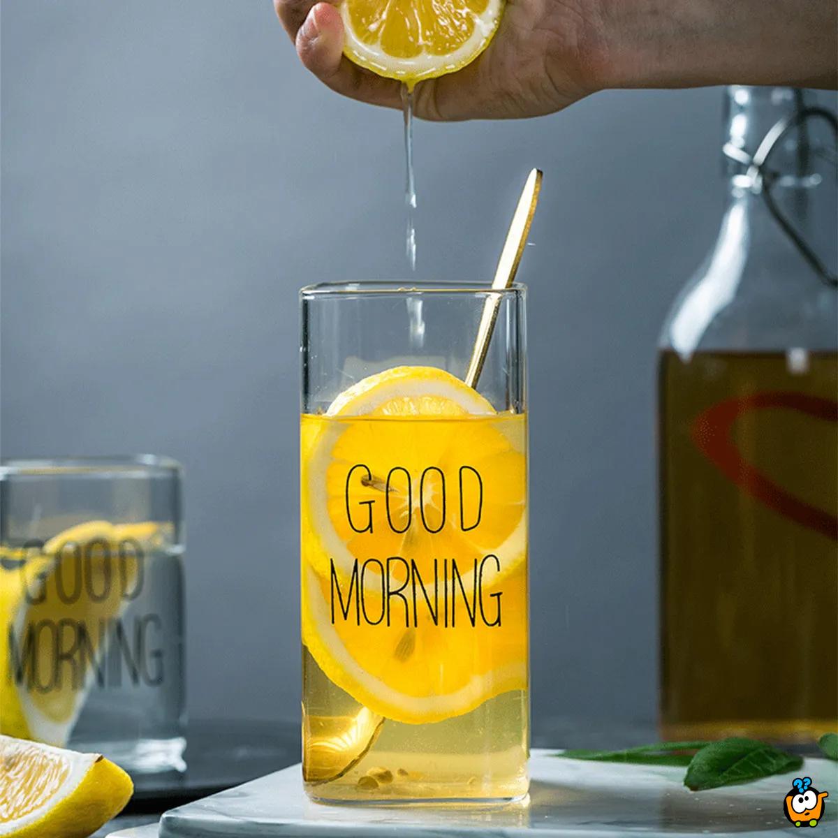 Čaša sa motivacionom porukom za dobro jutro 400ml